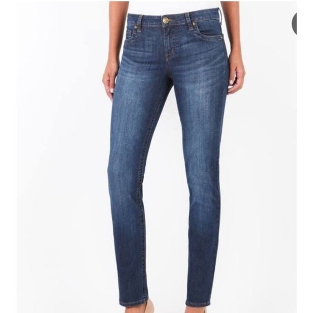 Adriano Goldschmeid Blue Denim Stevie Slim Straight Low‎ Rise Jeans